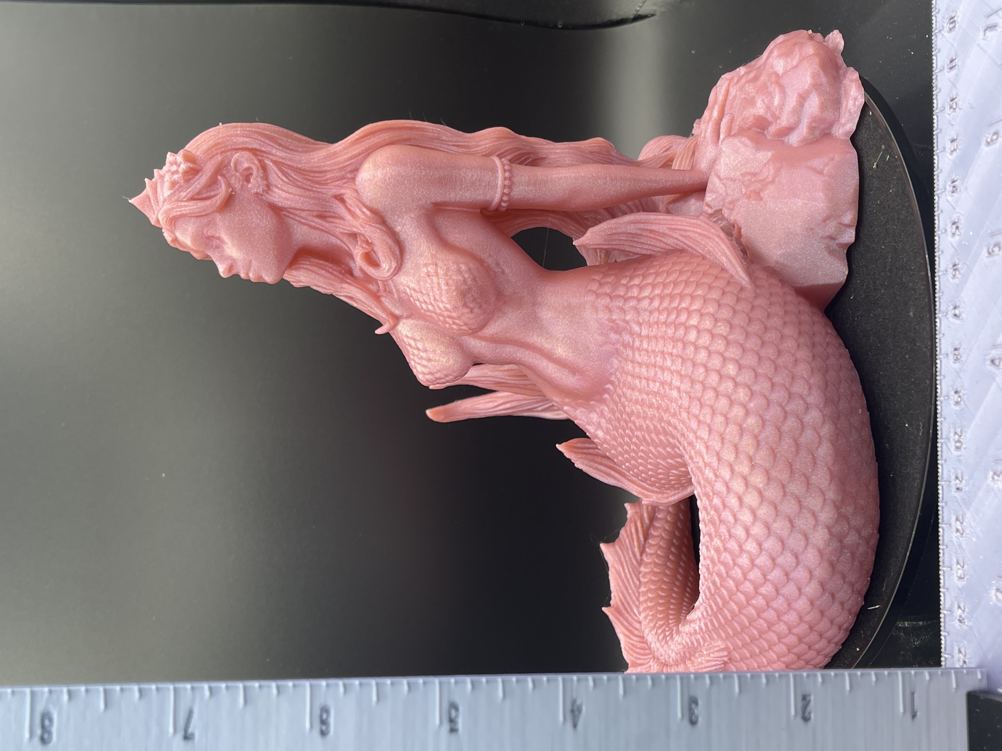 DELPHINE THE MERMAID SCULPTURE! (PINK)