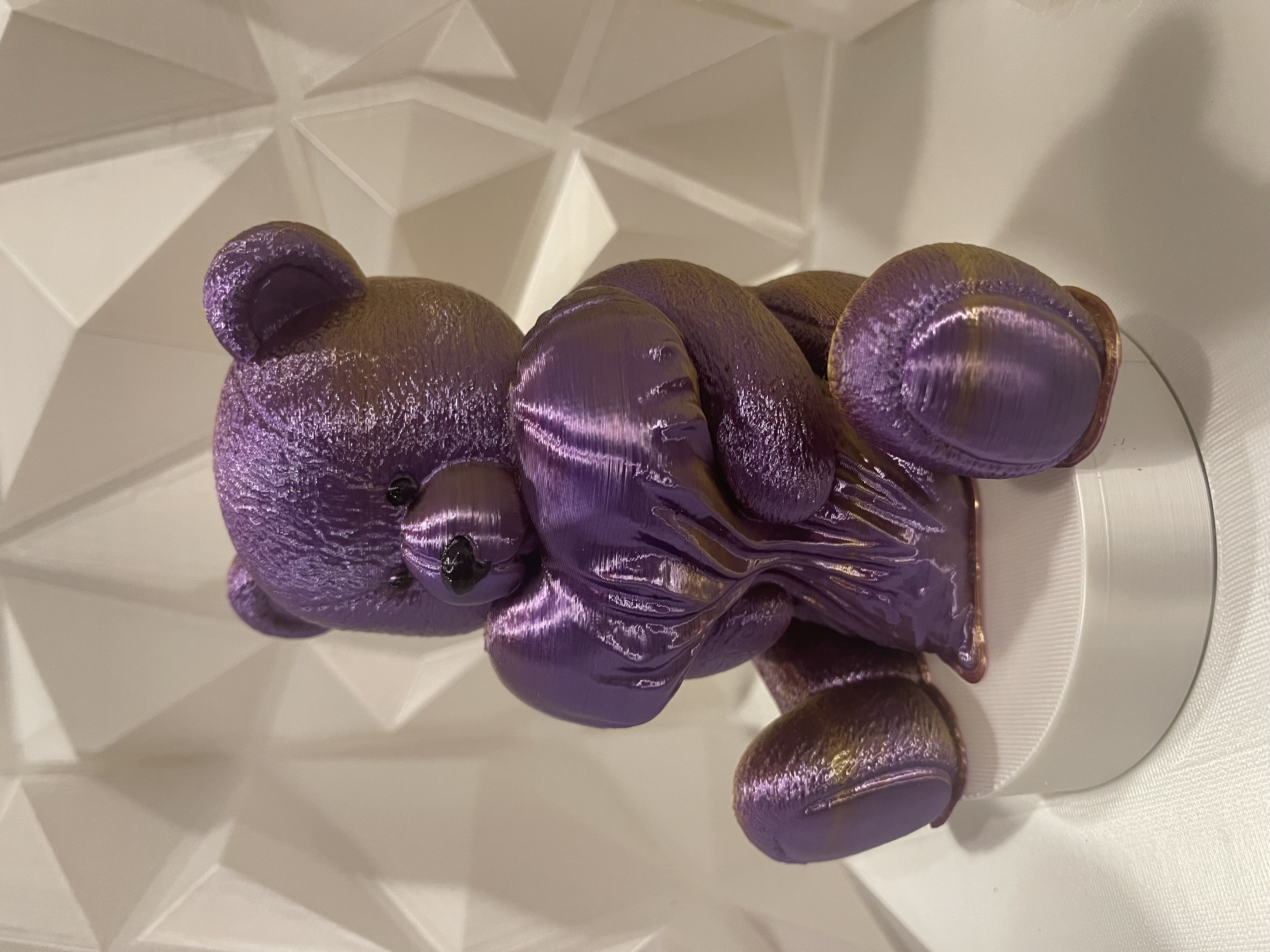 TEDDY BEAR WITH HEART PILLOW FIGURINE!