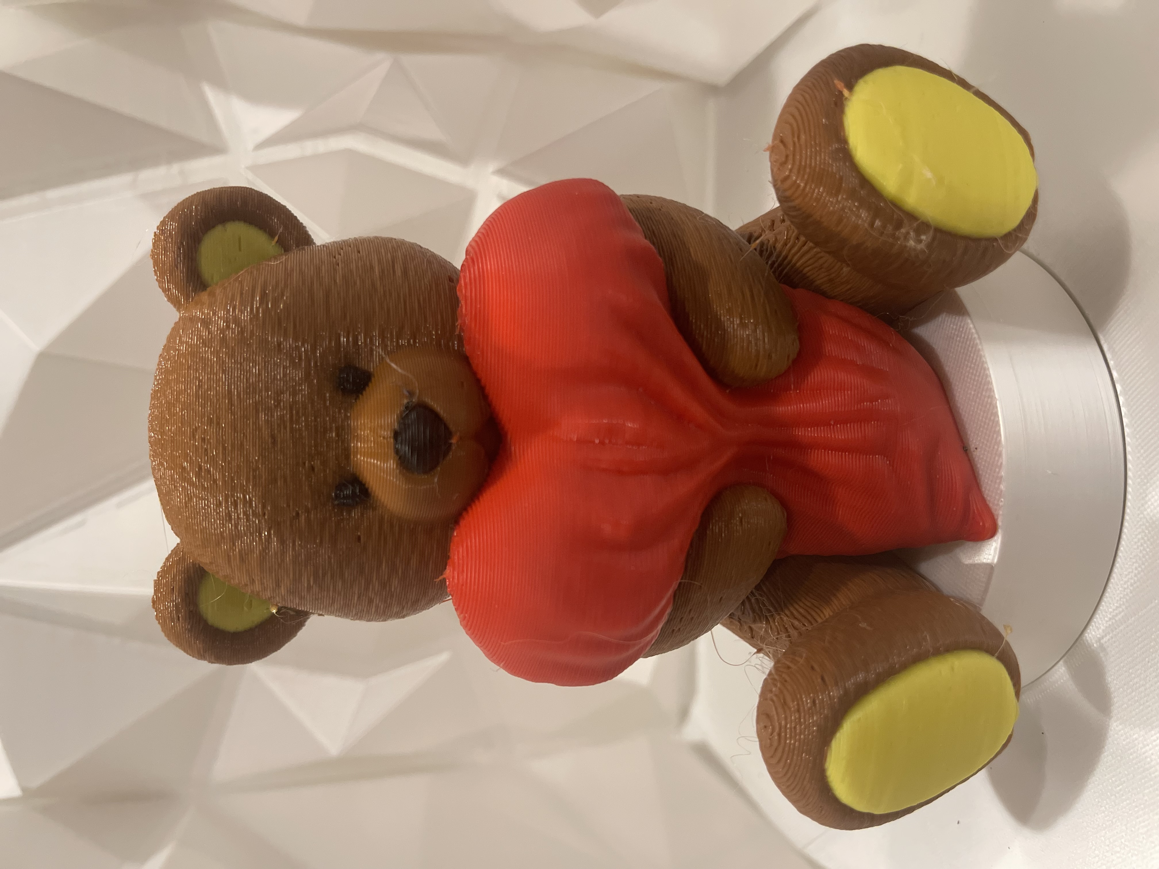 TEDDY BEAR WITH HEART PILLOW FIGURINE!